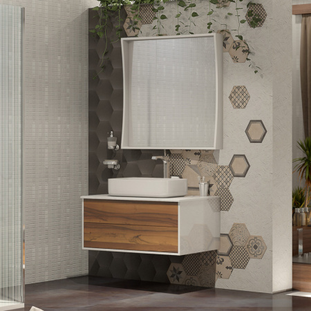 Тумба под раковину со столешницей Smile Дольче 80 00-00000177 фото