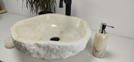 Накладная раковина из оникса Erozy White EO-01055 (50*45*15) фото