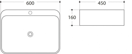 Встраиваемая раковина Art&Max AM-7976 60x45 белая фото