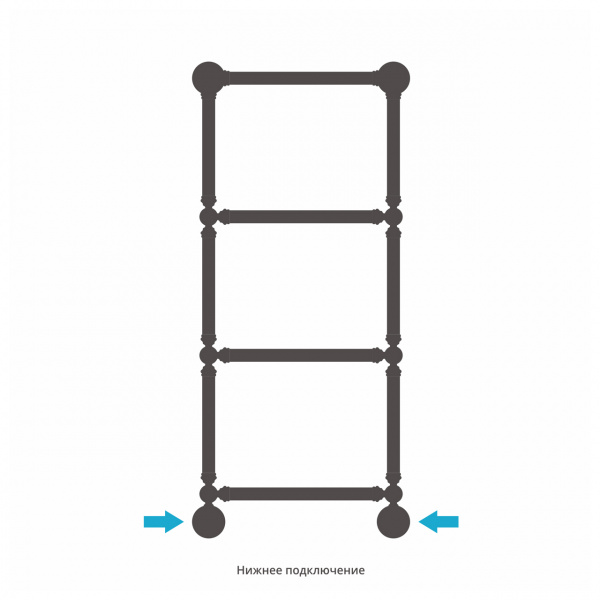 Водяной полотенцесушитель Сунержа Ренессанс 96х40 032-0280-9640 матовое золото фото