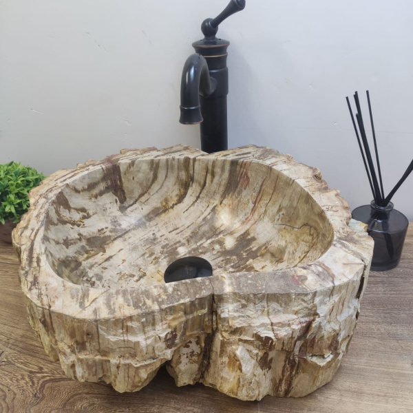 Накладная раковина из окаменелого дерева Fossil Basin OD-01136 (44*37*15) фото