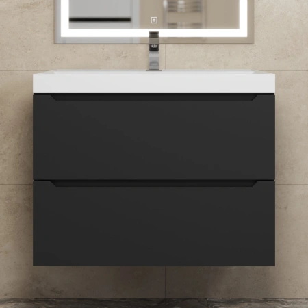 Тумба под раковину Uperwood Tanos 70 291020231 черная матовая фото