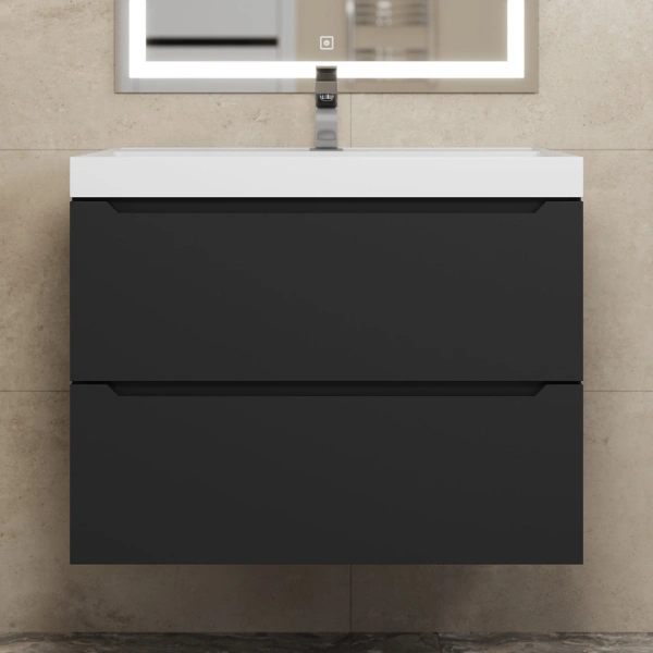 Тумба под раковину Uperwood Tanos 70 291020231 черная матовая фото