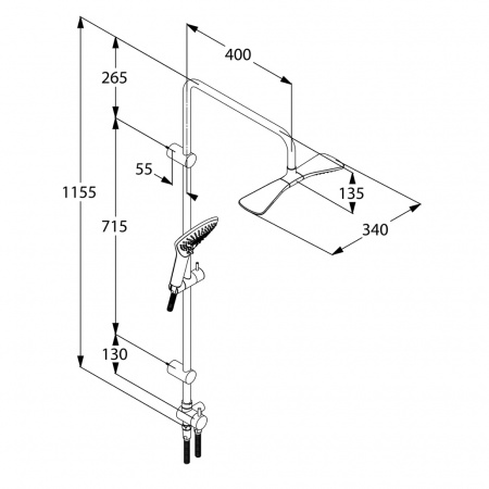 Душевая система (стойка) Kludi Fizz 6709105-00 фото