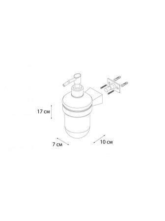 Дозатор для жидкого мыла Fixsen Trend FX-97812 черный фото