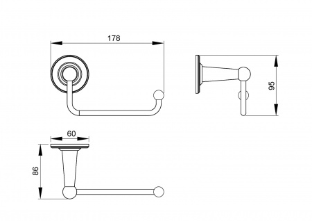 Бумагодержатель Timo Nelson 160041/02 антик фото