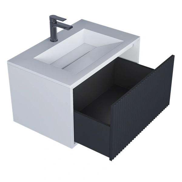 Тумба под раковину Uperwood Next 70 3930205150 белая/графит фото