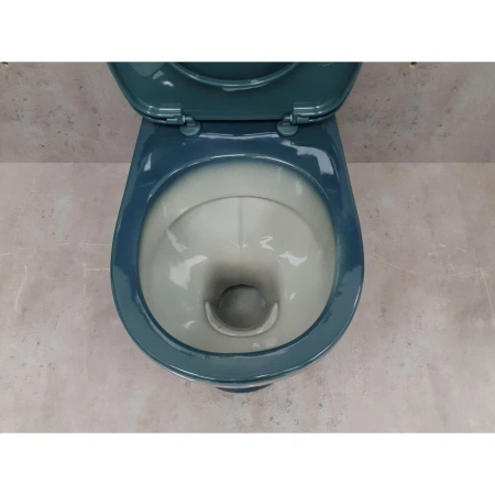 Унитаз-компакт напольный Rosa Уют 463346 зеленый, с сиденьем фото