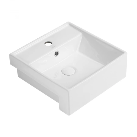 Раковина полувстраиваемая Abber Rechteck AC2208 41x41 белая фото