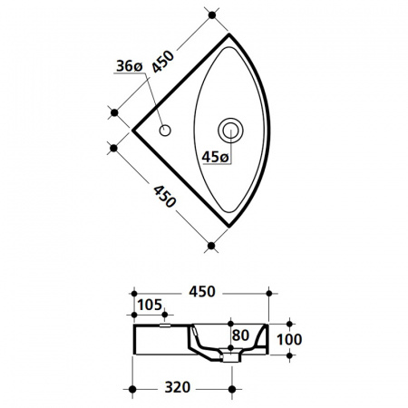 Подвесная раковина угловая Kerasan Cento 3541bi*1 фото