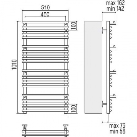 Полотенцесушитель электрический Terminus Вента Люкс П20 4660059920566 500х1006 фото