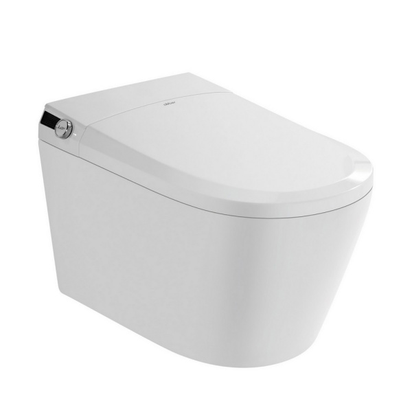 Электронный унитаз-биде импульсный Abber Bequem AC1119S с инсталляцией AC0101P фото