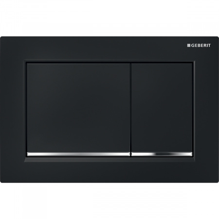 Смывная клавиша Geberit Omega 30 115.080.KM.1 черный/хром фото