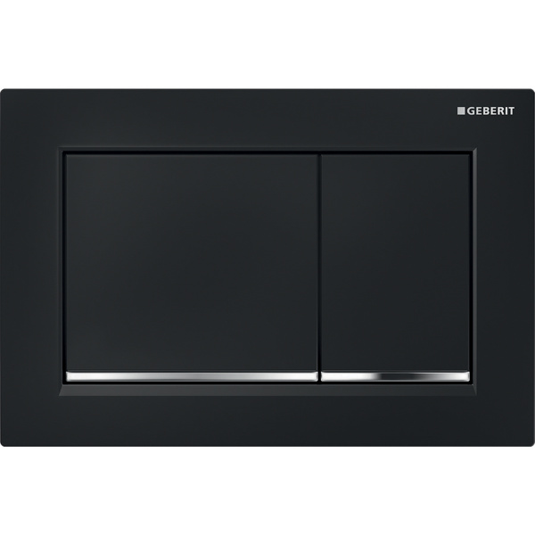 Смывная клавиша Geberit Omega 30 115.080.KM.1 черный/хром фото