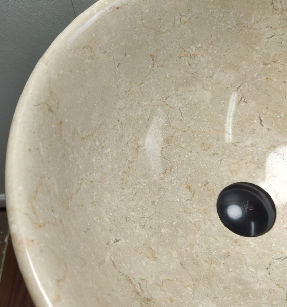 Раковина напольная из мрамора Pedestal Cream/Cream MN-0402 фото