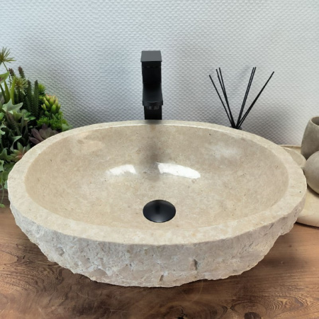 Раковина из мрамора Marble Cream MC-69258 50x40x15  фото