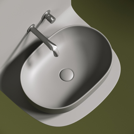 Накладная раковина Ceramica Nova Element CN6047MH 60x41,5 антрацит матовый фото