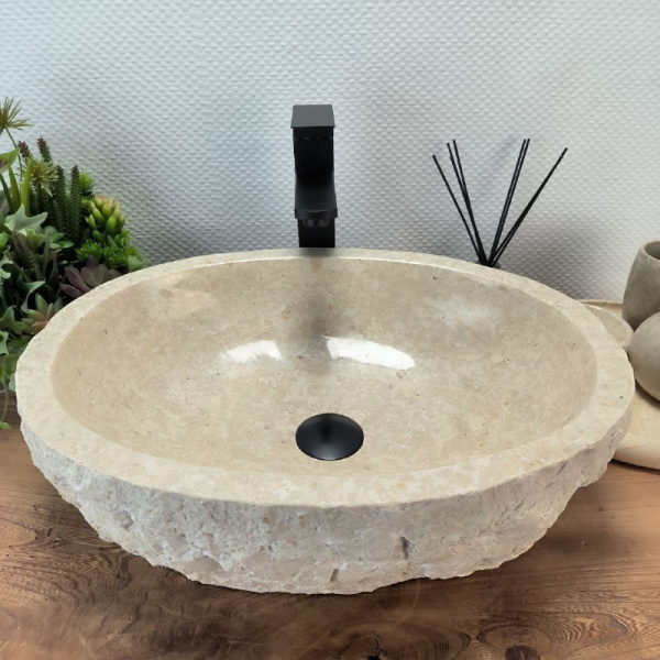 Раковина из мрамора Marble Cream MC-69258 50x40x15  фото