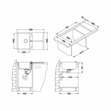 Мойка для кухни Alveus Lux 10 Artic фото