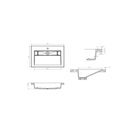 Раковина Uperwood Next 70 2900000091 фото