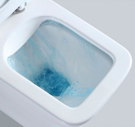 Унитаз напольный CeramaLux N 2170AXMW с сиденьем / белый матовый фото