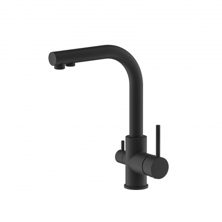 Смеситель для кухни с подключением фильтра Timo Saona 2376/03F черный фото