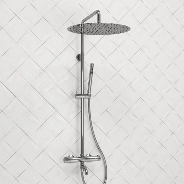 Душевая система (стойка) с термостатом WasserKRAFT Thermo A188.117.137.087.CH хромоникель фото