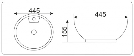 Накладная раковина CeramaLux N 9428 44,5х44,5 фото