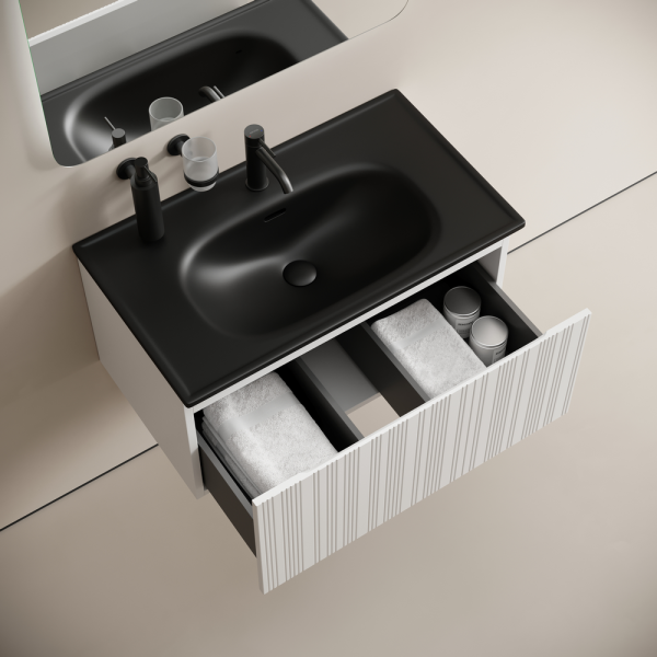 Тумба под раковину Sancos Code CD80W белая фото