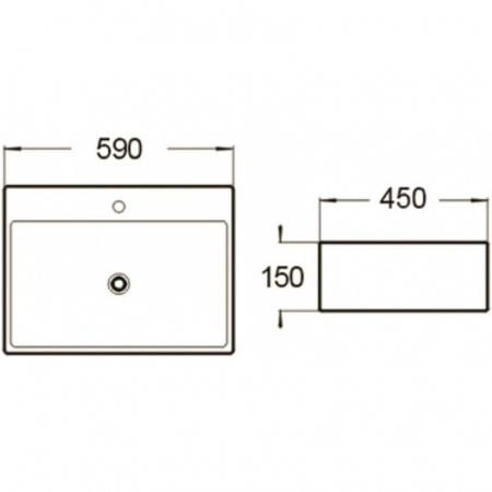 Накладная раковина SantiLine SL-1002 59x45 фото