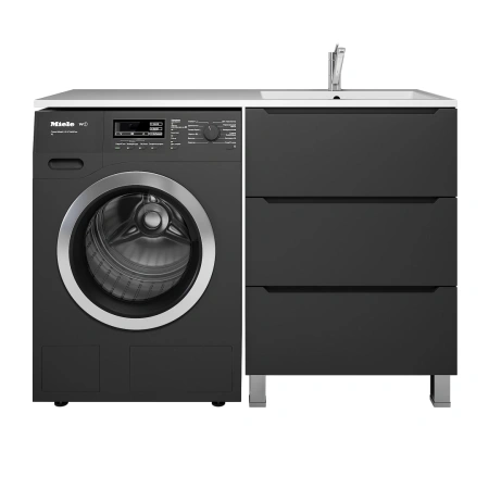 Тумба под стиральную машину Uperwood Tanos 120 TTanosVMF60B3 черная матовая фото