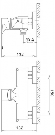 Смеситель для душа BelBagno Bocco BOC-ESDM-CRM фото