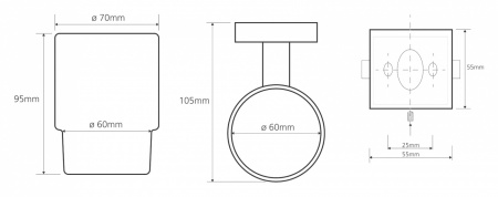 Стакан для зубных щеток Bemeta Beta 132110012 фото