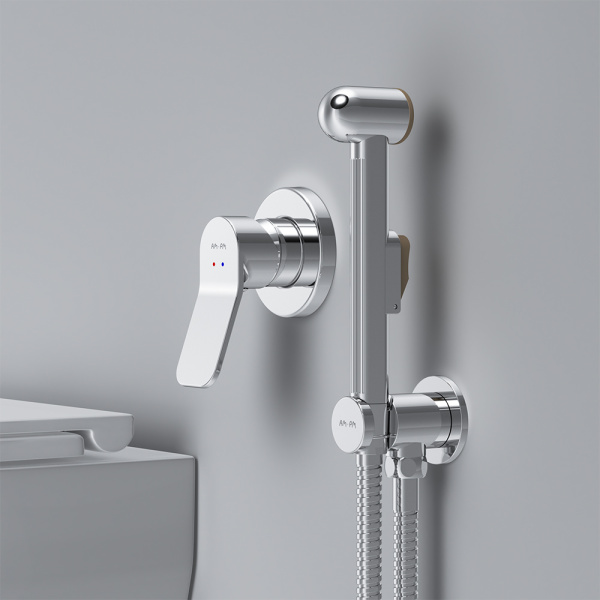 Смеситель, монтируемый в стену с гигиеническим душем Am.Pm X-Joy F40H85A00 фото