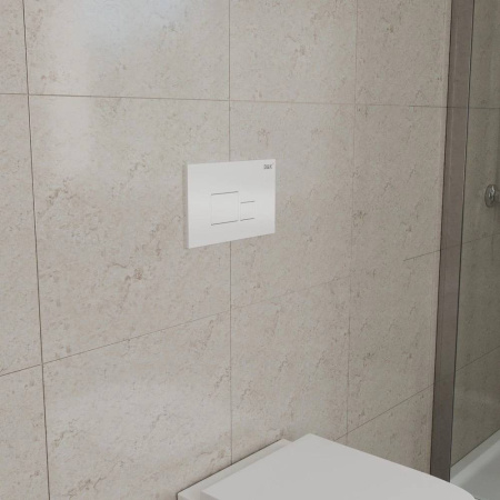 Клавиша смыва D&K Quadro DB1519016 белая фото