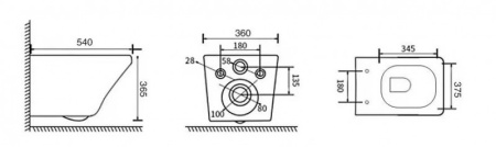 Унитаз подвесной Esbano Onix ESUPONIXW фото