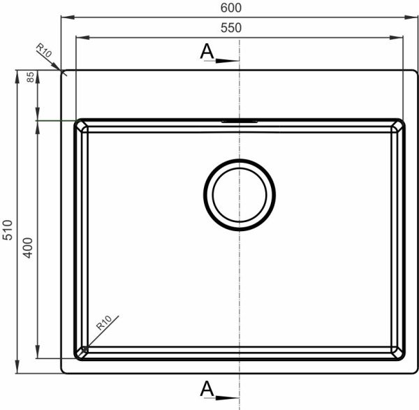 Кухонная мойка ЛОГИКА-HM 600.510.10.10 Florentina LHM.600.510.B.10.S.10 фото