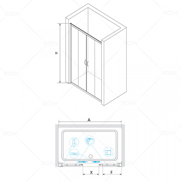 Душевая дверь RGW Passage PA-11 01081113-11 130 см фото