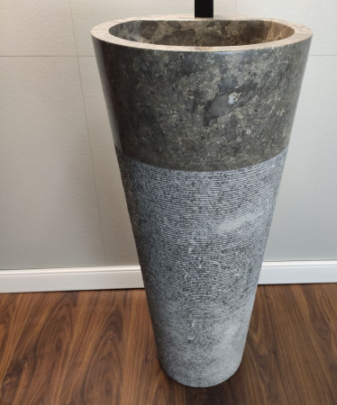 Раковина напольная из мрамора Grey MN-01349 (40*40*90) фото