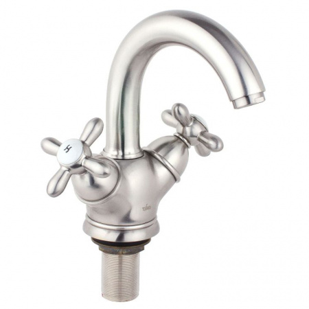 Смеситель для раковины двухвентильный Timo Ritz 0141FN серебро фото