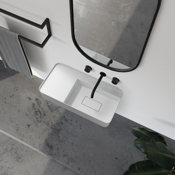 Подвесная раковина Abber Stein AS2627-1.2 120x40 белая матовая фото