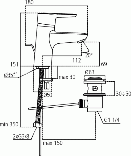 Смеситель для раковины Ideal Standard CONNECT BLUE B9936AA фото
