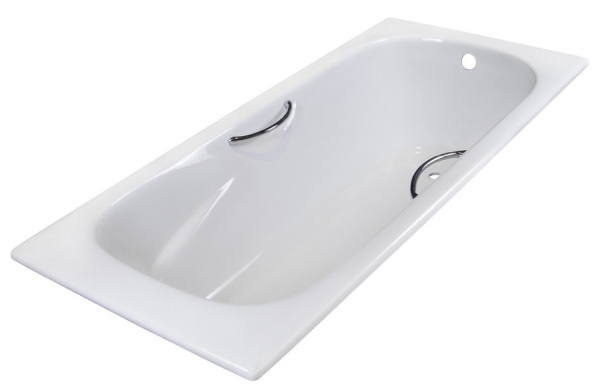 Чугунная ванна с ручками Kaiser КВ-1703 170x75 с антискользящим покрытием фото