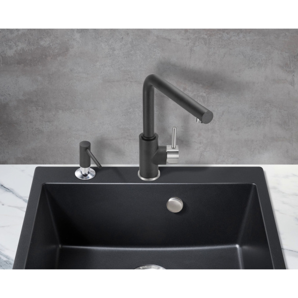 Смеситель для кухни Milacio Ultra Galar MCU.555.MB черный матовый/хром фото