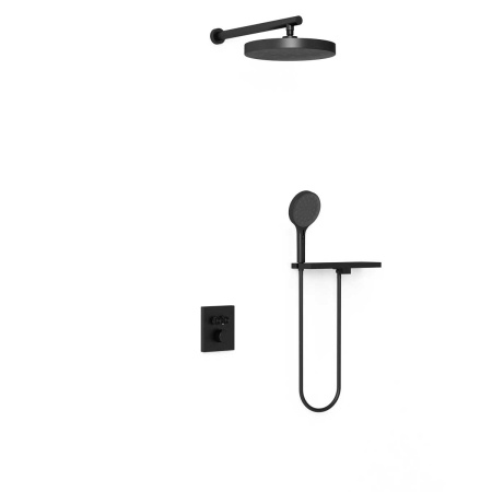 Душевая система скрытого монтажа с термостатом Vincea Inspire VSFW-3I21MT2RMB черная матовая фото
