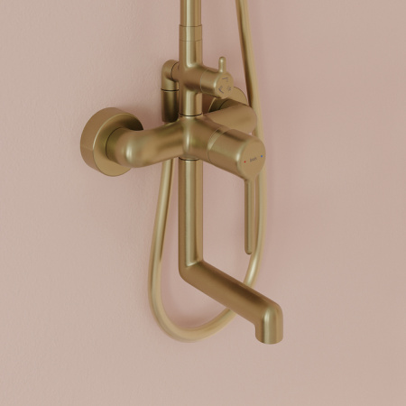 Душевая система Iddis Aiger AIGMG3Fi06 матовое золото фото