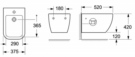 Биде подвесное BelBagno Genova BB1104BH фото