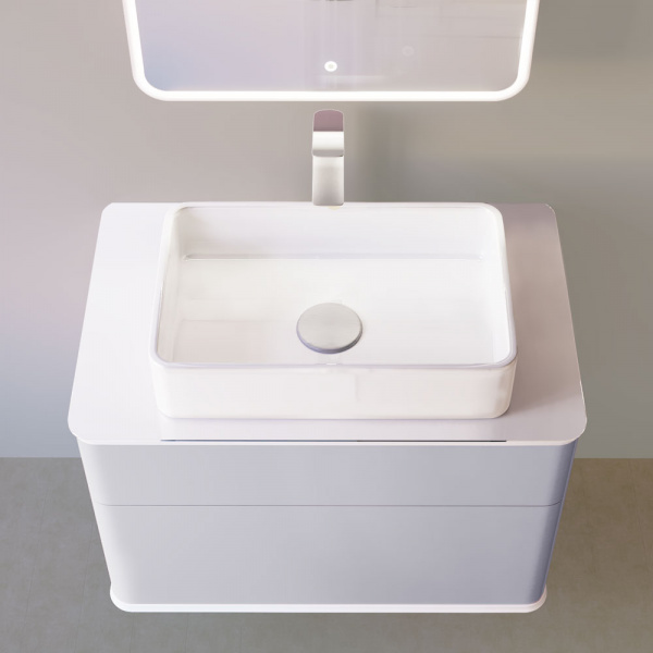 Тумба под раковину Jorno Pastel Pas.01.82/P/GR 80 см серый фото