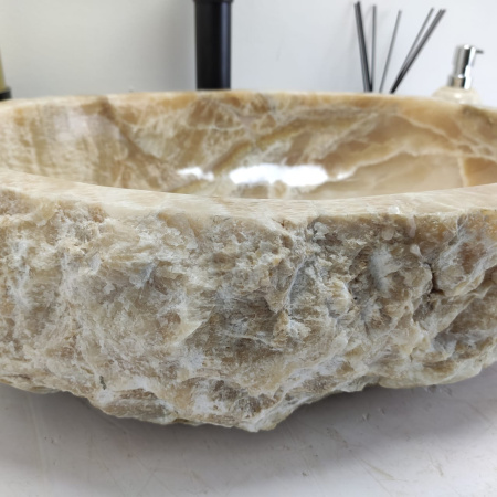 Накладная раковина из оникса Erozy Yellow EO-00463 (53*43*15см) фото