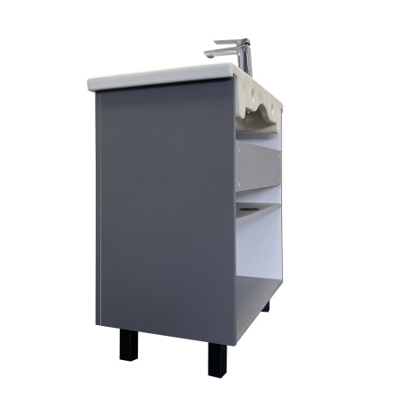 Тумба с раковиной Comforty Лима 60Н 00-00019240 антрацит фото